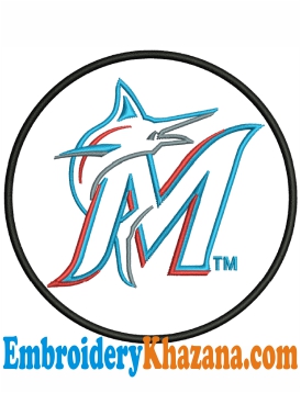 Miami Marlins Logo Embroidery Design