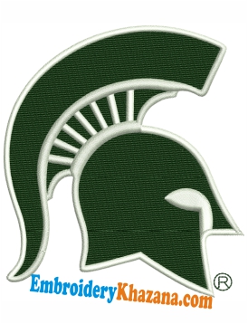 Michigan Spartans Football Embroidery Design