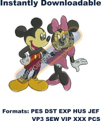 Mickey Minnie Mouse Embroidery Design