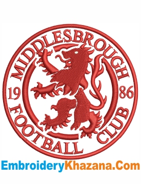 Middlesbrough Fc logo embroidery design