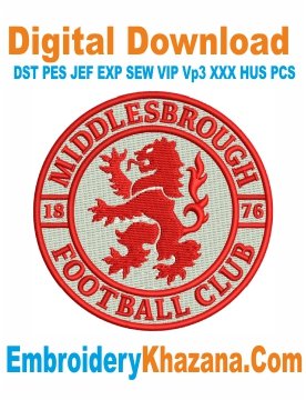 Middlesbrough Fc Embroidery Design