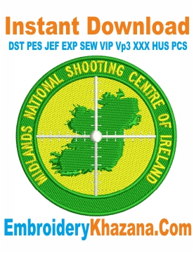 Midlands National Shooting Centre Ireland Embroidery Design