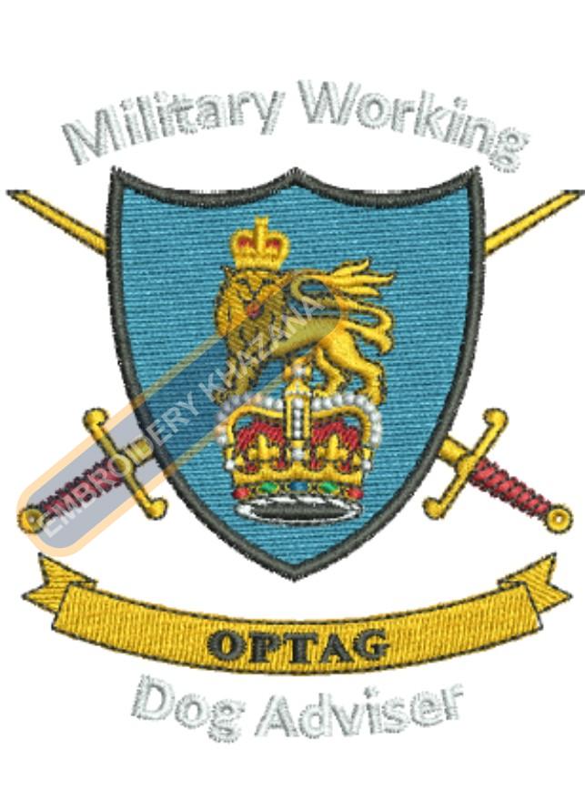 Military Working Embroidery Design