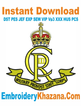 Military Provost Staff Corps Embroidery Design