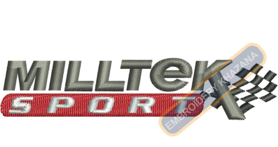 Milltek Sport Embroidery Design