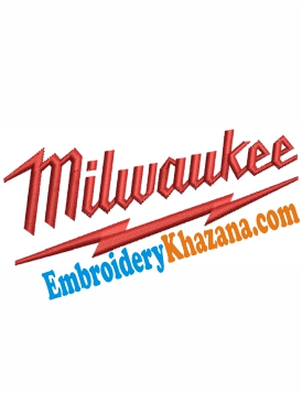 Milwaukee Tool Logo Embroidery Design