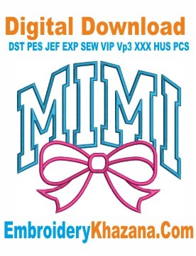 Mimi Applique Embroidery Design