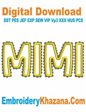 Mimi Lace Applique Embroidery Design