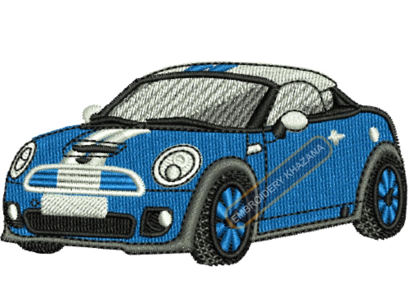 Mini Car Machine Embroidery Design