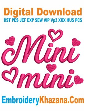 Mini Heart Embroidery Design