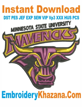 Minnesota State Mavericks Embroidery Design