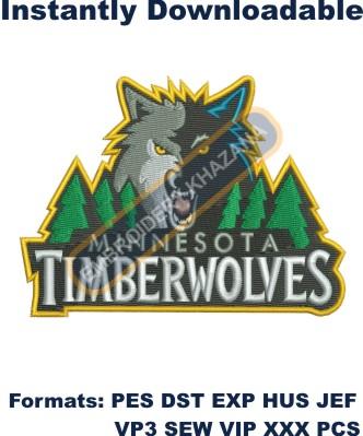 Minnesota Timberwolves Logo embroidery design
