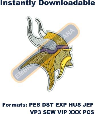Minnesota Vikings Logo Embroidery Design