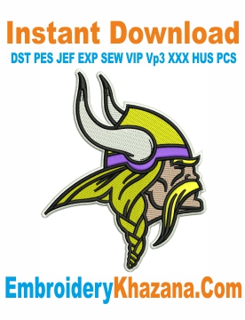Minnesota Vikings Embroidery Design
