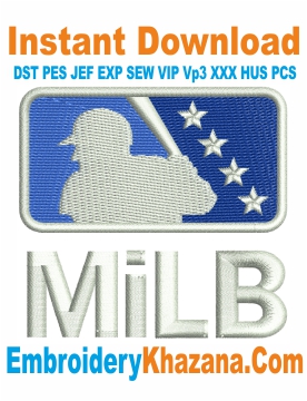 Minor League Baseball Logo Embroidery Design