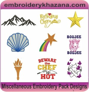 Miscellaneous Embroidery Pack