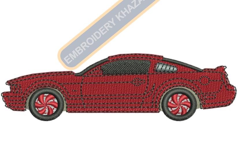 Model Car Embroidery Design