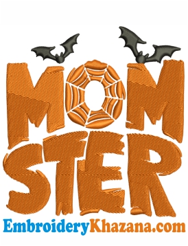 Mom Ster Embroidery Design