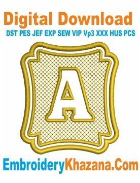 Monogram Font A Embroidery Design