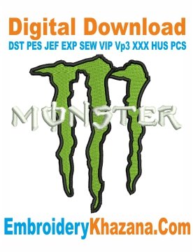 Monster Energy Logo Embroidery Designs