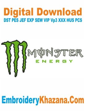 Monster Energy Embroidery Design