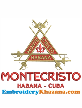 Montecristo Logo Embroidery Design