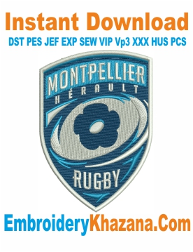 Montpellier Herault Rugby Embroidery Design
