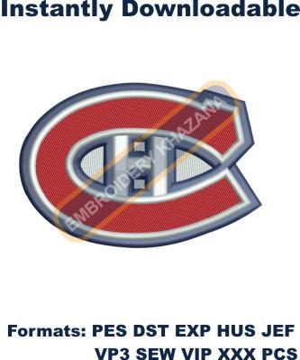 Montreal Canadiens Logo embroidery design