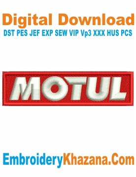 Motul Logo Embroidery Design