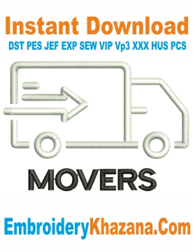 Movers Logo Embroidery Design