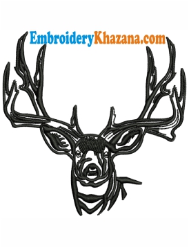 Mule Deer Embroidery Design