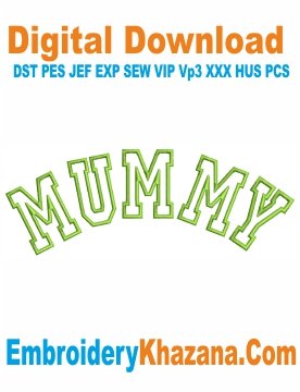 Mummy Arch Applique Embroidery Designs