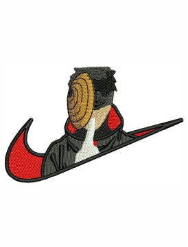 Naruto Tobi Nike Embroidery Design