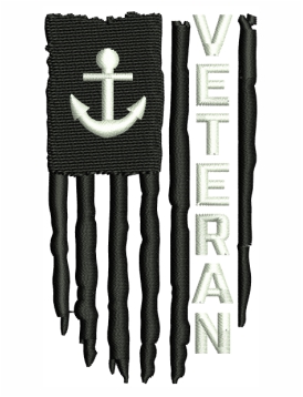 Navy Veteran Logo Embroidery Design