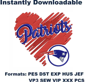 New England Patriots Logo Embroidery Design