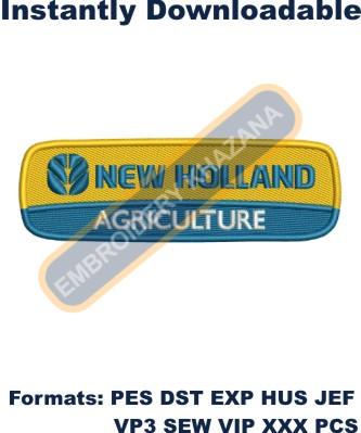 New Holland Tractor Logo Embroidery Design