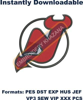 New Jersey Devils Logo embroidery design