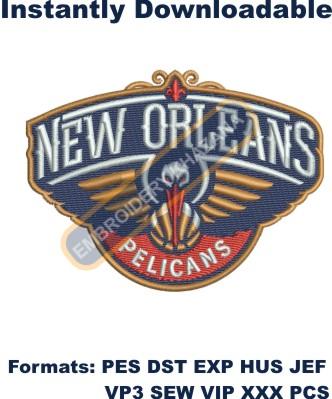 New Orleans Pelicans Logo embroidery design