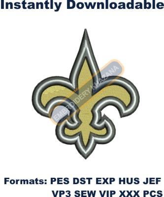 New Orleans Saints Logo Embroidery Design