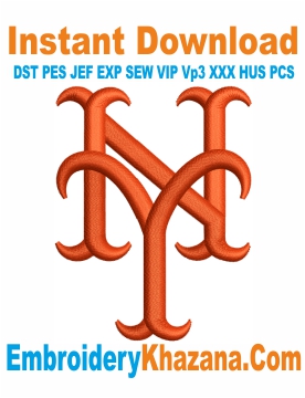 New York Giants 3D Puff Embroidery Design