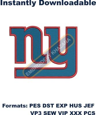 New York Giants Logo Embroidery Design