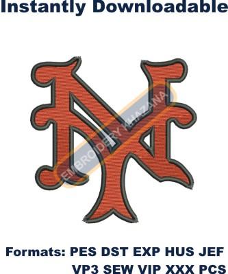 New York Giants Logo Embroidery Design