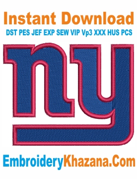 New York Giants Cap Embroidery Design