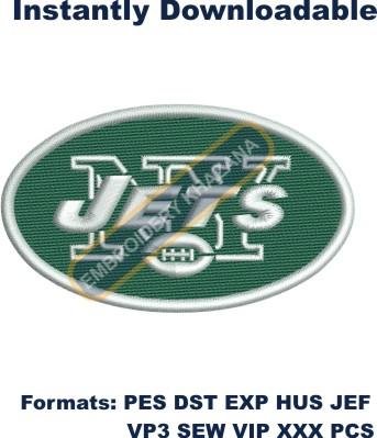 New York Jets Logo Embroidery Design