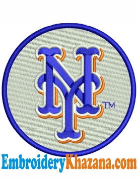 New York Mets Football Embroidery Design