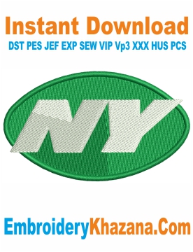 New York Jets Ny Logo Embroidery Design