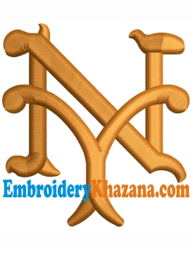 New York Mets 3d Puff Logo Embroidery Design