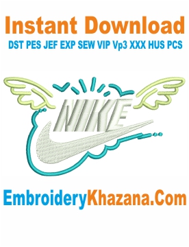 Nike Angel Wings Embroidery Design
