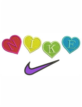 Nike Colours Embroidery Design