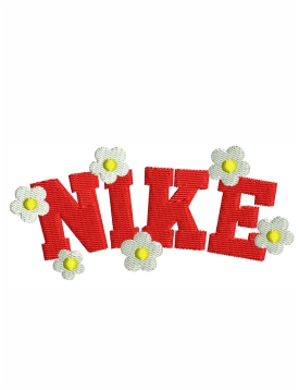 Nike Flowers Embroidery Design